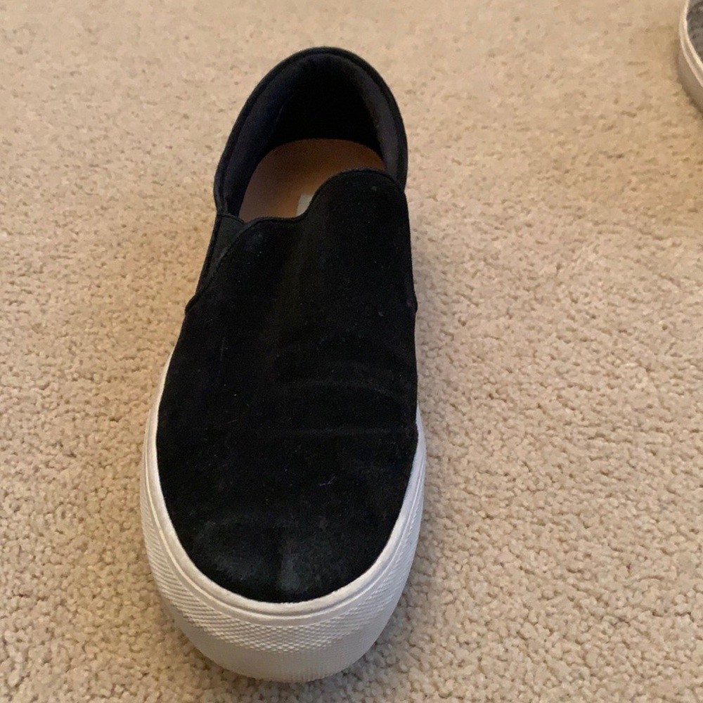 black suede steve madden sneakers